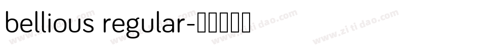 bellious regular字体转换